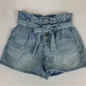 American Eagle Outfitters Women's Paper Bag Mom Denim Shorts 2 High Rise Waist